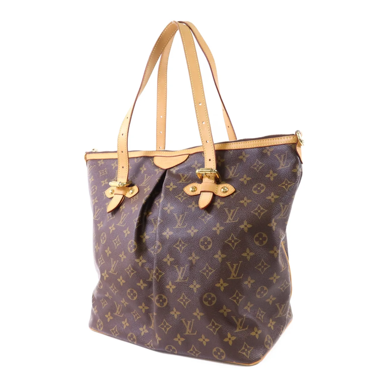LOUIS VUITTON Palermo M40146 2-Way Bag Coated Canvas 棕色 Coated Canvas Rank B - Thumbnail 2