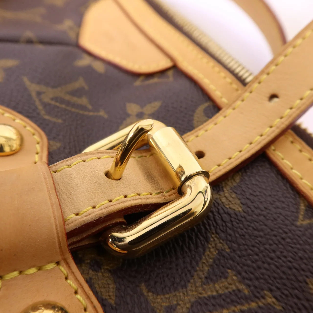 LOUIS VUITTON Palermo M40146 2-Way Bag Coated Canvas 棕色 Coated Canvas Rank B - Thumbnail 10