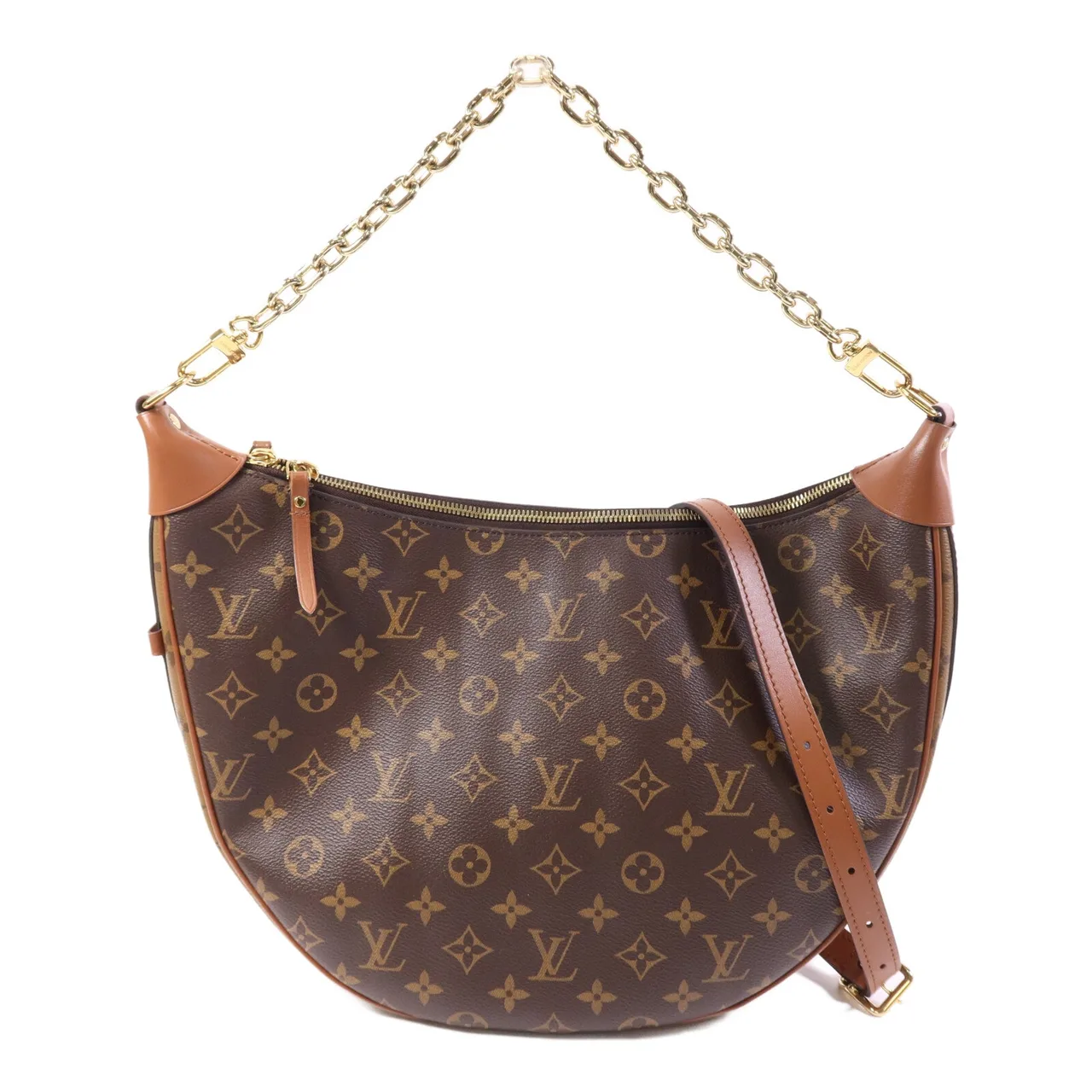 LOUIS VUITTON Loop M46311 兩用包 塗層帆布 棕色 / Brown