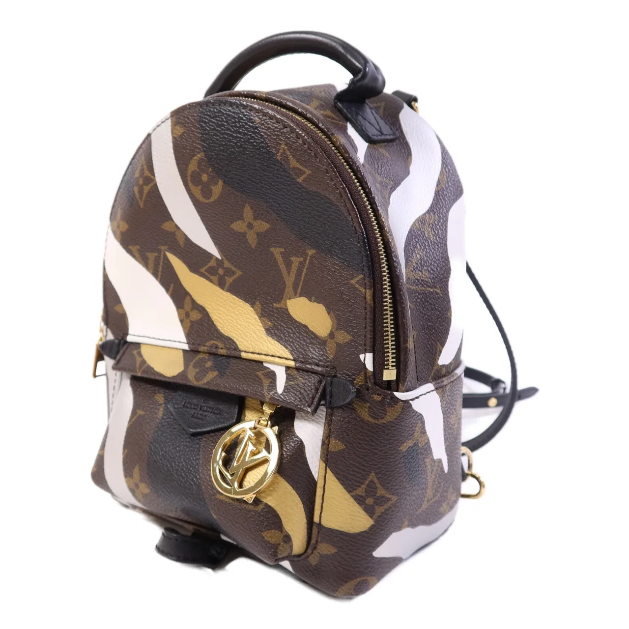 LOUIS VUITTON Palm Springs M45143 Backpack Coated Canvas 棕色 / 金色 / BR/GD/WH/BK Coated Canvas Rank A - Thumbnail 3