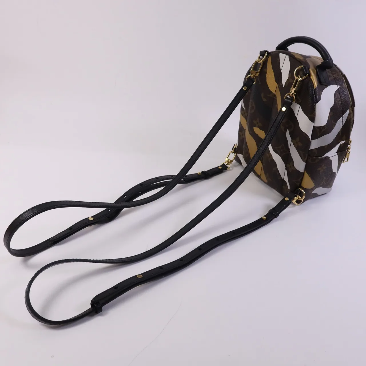 LOUIS VUITTON Palm Springs M45143 Backpack Coated Canvas 棕色 / 金色 / BR/GD/WH/BK Coated Canvas Rank A - Thumbnail 8