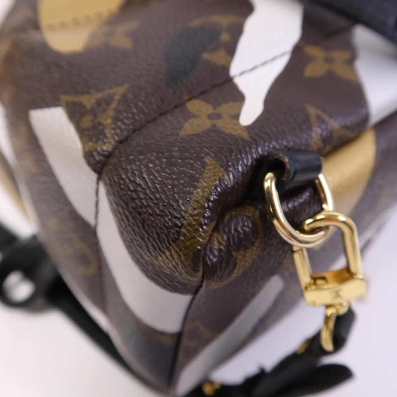 LOUIS VUITTON Palm Springs M45143 Backpack Coated Canvas 棕色 / 金色 / BR/GD/WH/BK Coated Canvas Rank A - Thumbnail 12