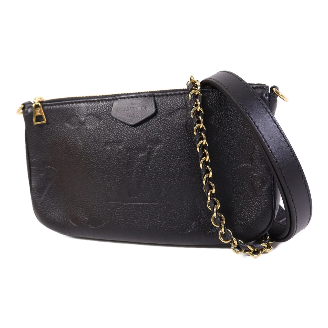 LOUIS VUITTON Multi Pochette M80399 兩用包 牛皮 黑色 / Black 牛皮 中古品A - 縮圖 2