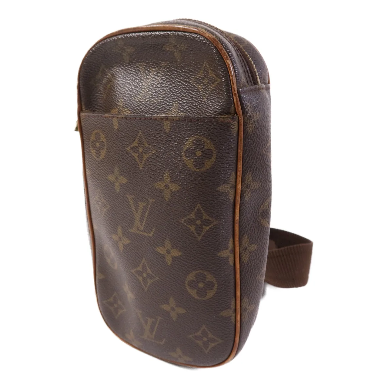 LOUIS VUITTON Pochette Gange M51870 Belt Bag Coated Canvas 棕色 Coated Canvas Rank B - Thumbnail 2