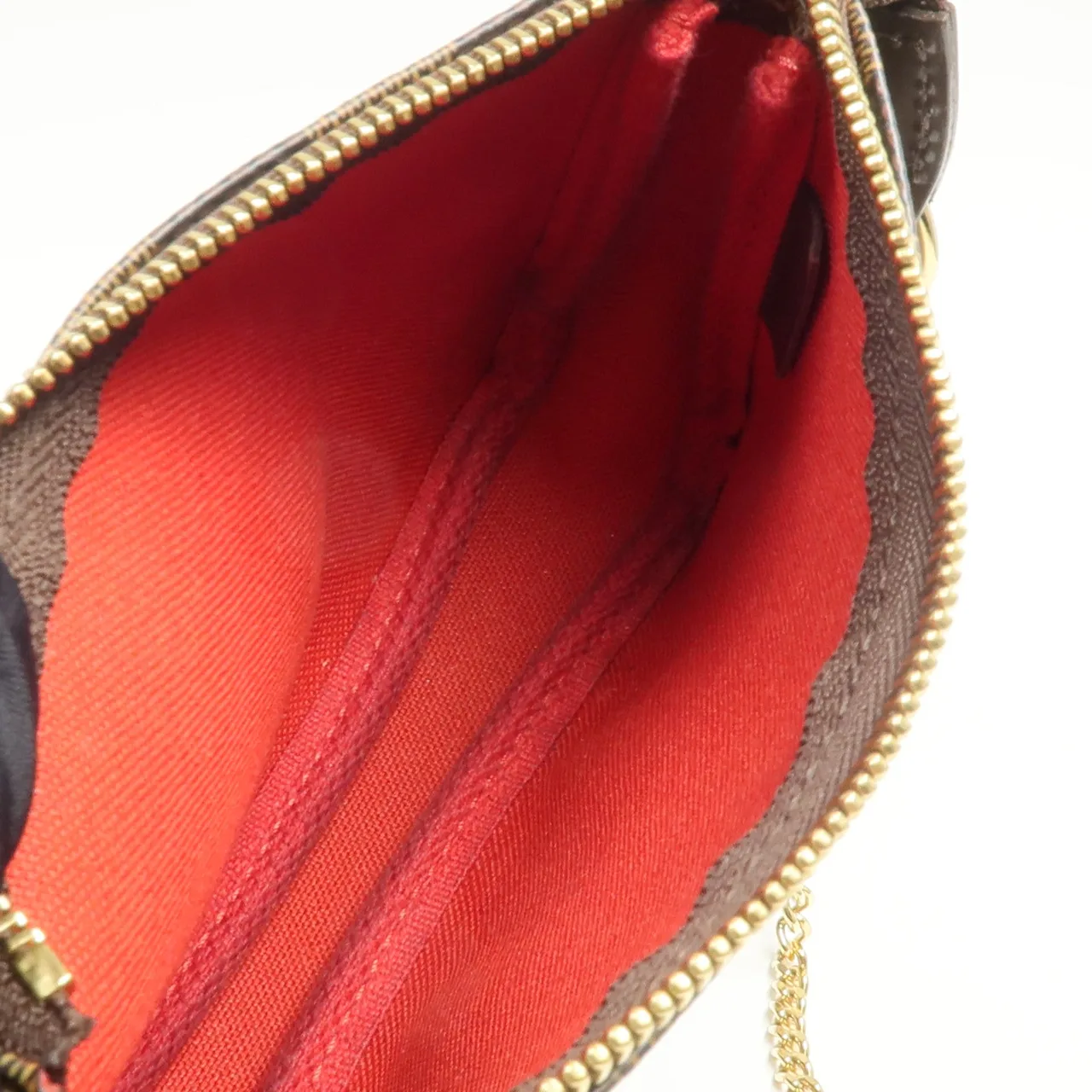 LOUIS VUITTON Pochette Accessoires N58009 Bag Coated Canvas 棕色 Coated Canvas Rank A - Thumbnail 12