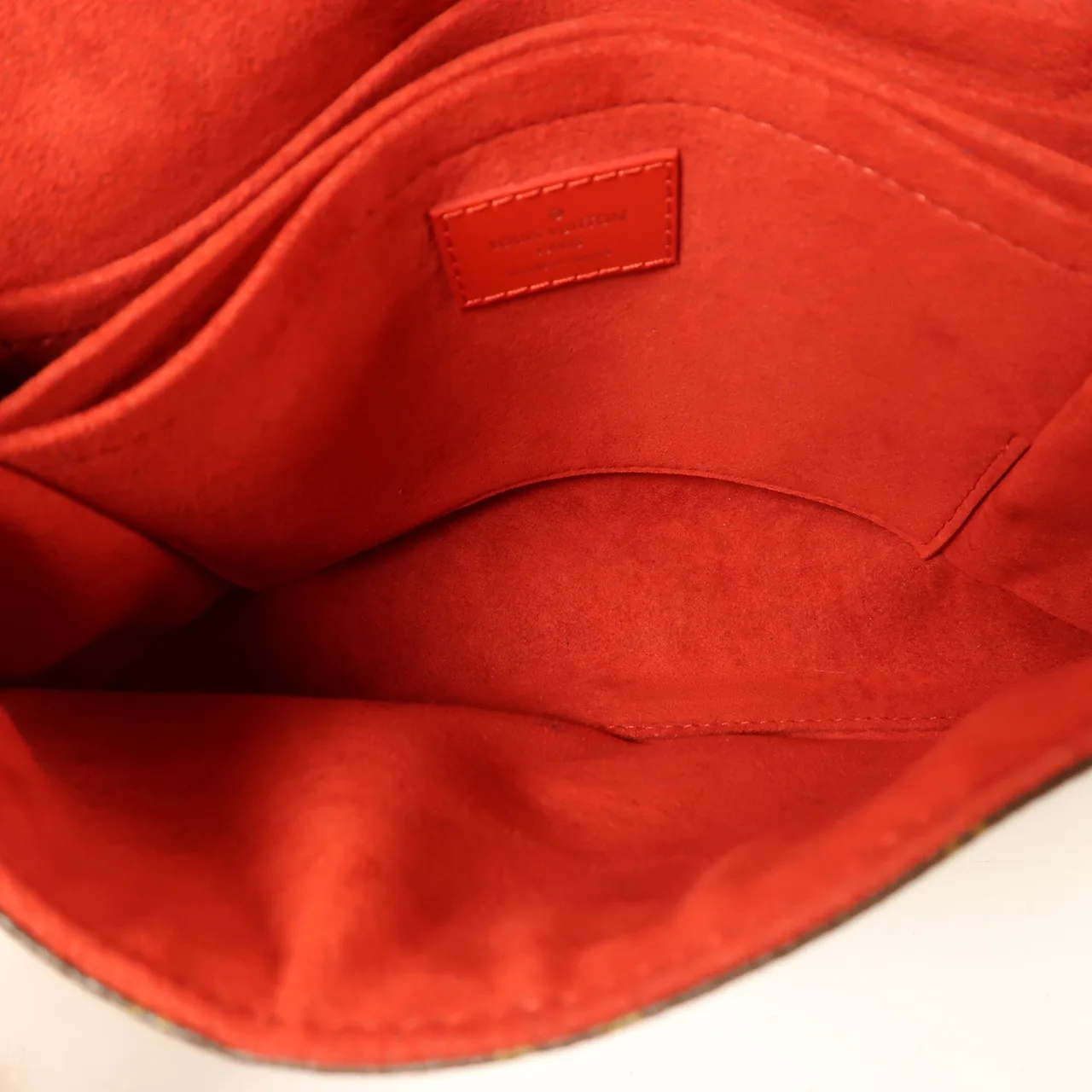 LOUIS VUITTON Saint Michel M44031 Shoulder Bag Coated Canvas 棕色 / 紅色 / Red/Brown Coated Canvas Rank A - Thumbnail 6