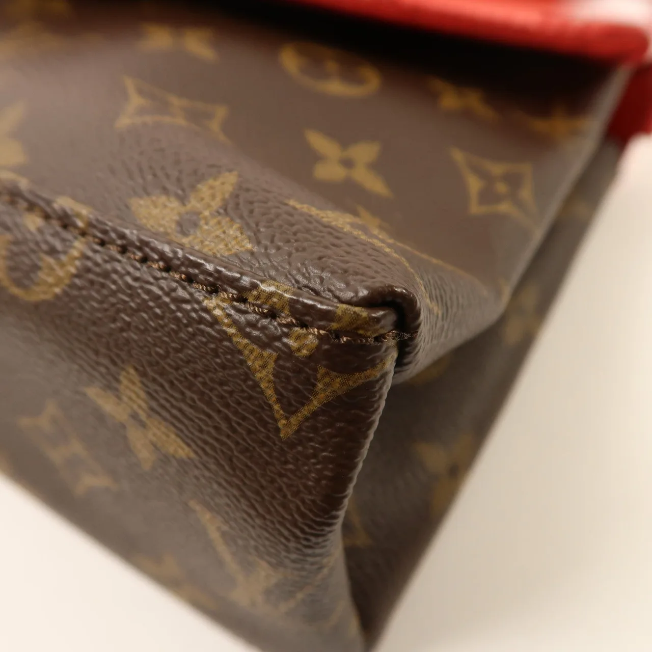 LOUIS VUITTON Saint Michel M44031 Shoulder Bag Coated Canvas 棕色 / 紅色 / Red/Brown Coated Canvas Rank A - Thumbnail 11