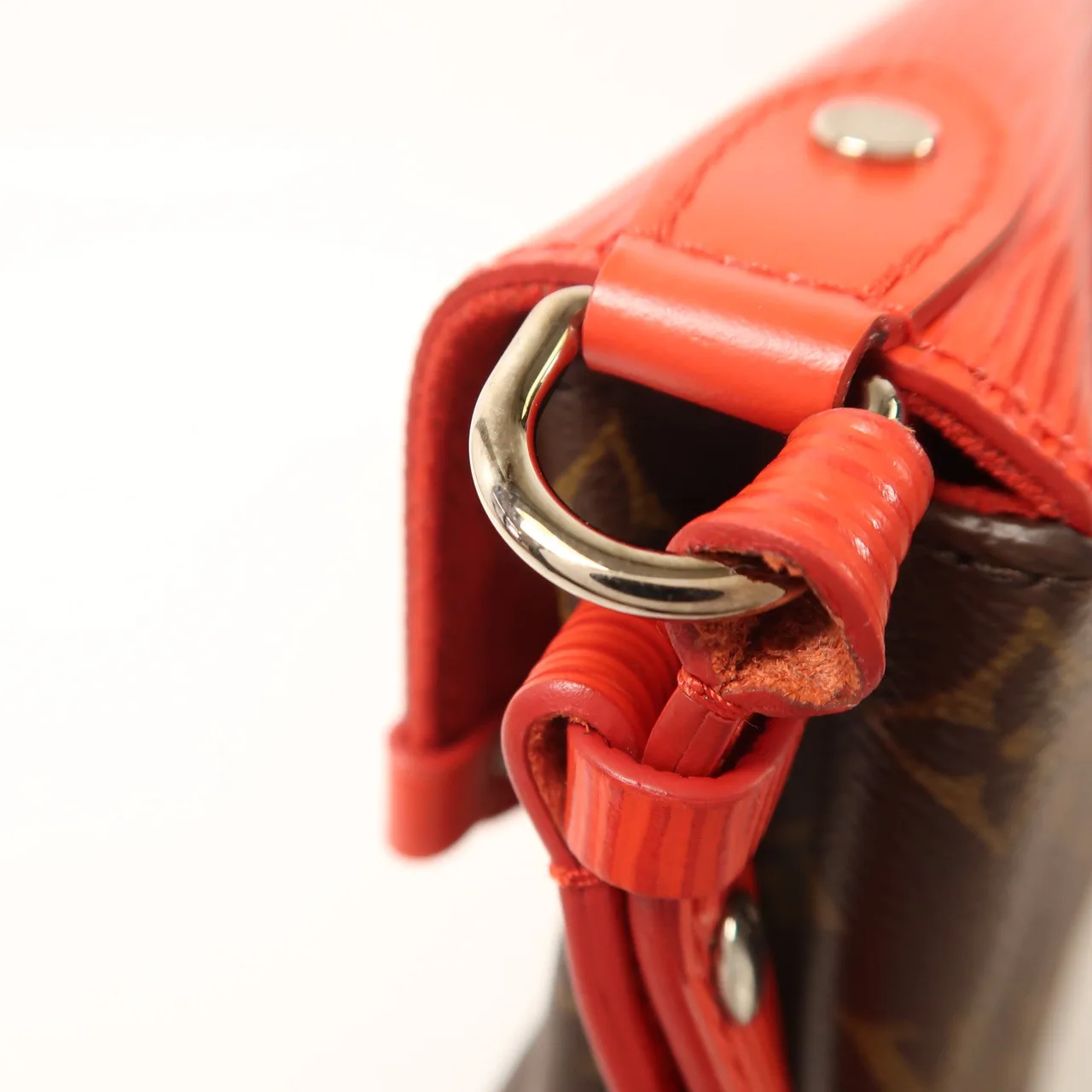 LOUIS VUITTON Saint Michel M44031 Shoulder Bag Coated Canvas 棕色 / 紅色 / Red/Brown Coated Canvas Rank A - Thumbnail 18