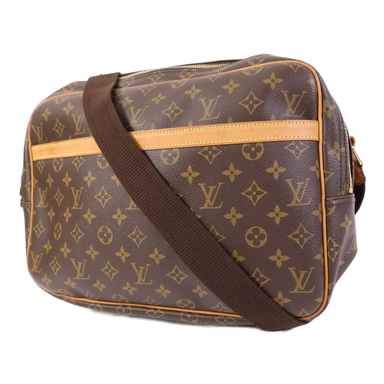 LOUIS VUITTON Reporter M45252 Shoulder Bag Coated Canvas 棕色 Coated Canvas Rank A - Thumbnail 3