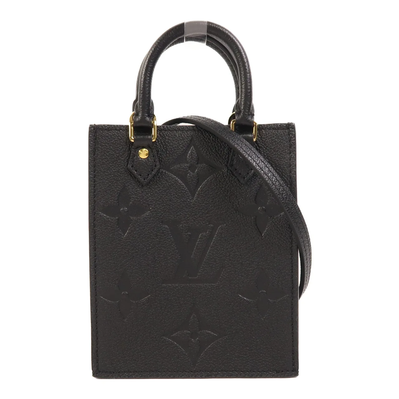 LOUIS VUITTON Petit Sac Plat M80478 2-Way Bag Calfskin 黑色 / Black