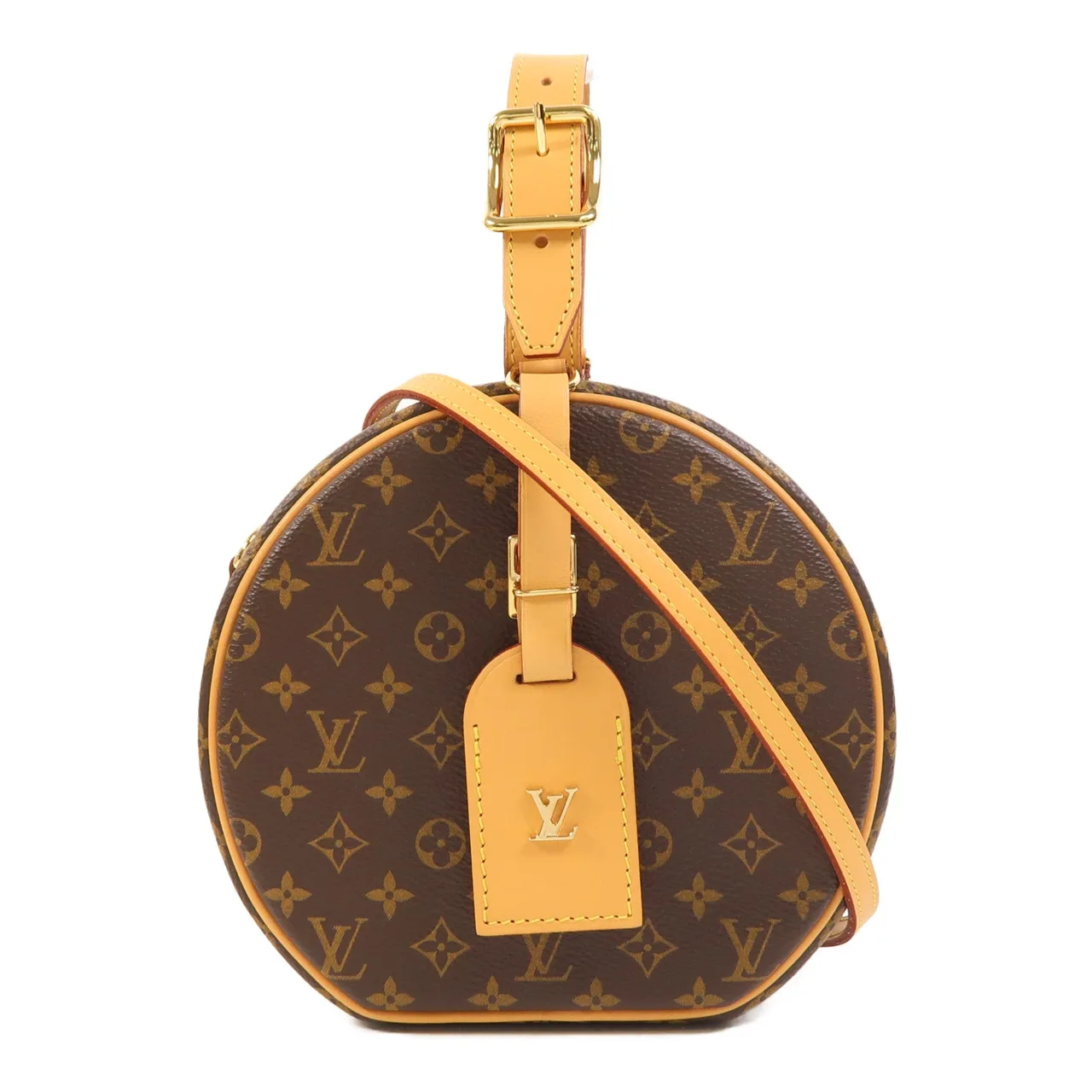 LOUIS VUITTON Petite Boite Chapeau M43514 2-Way Bag Coated Canvas 棕色