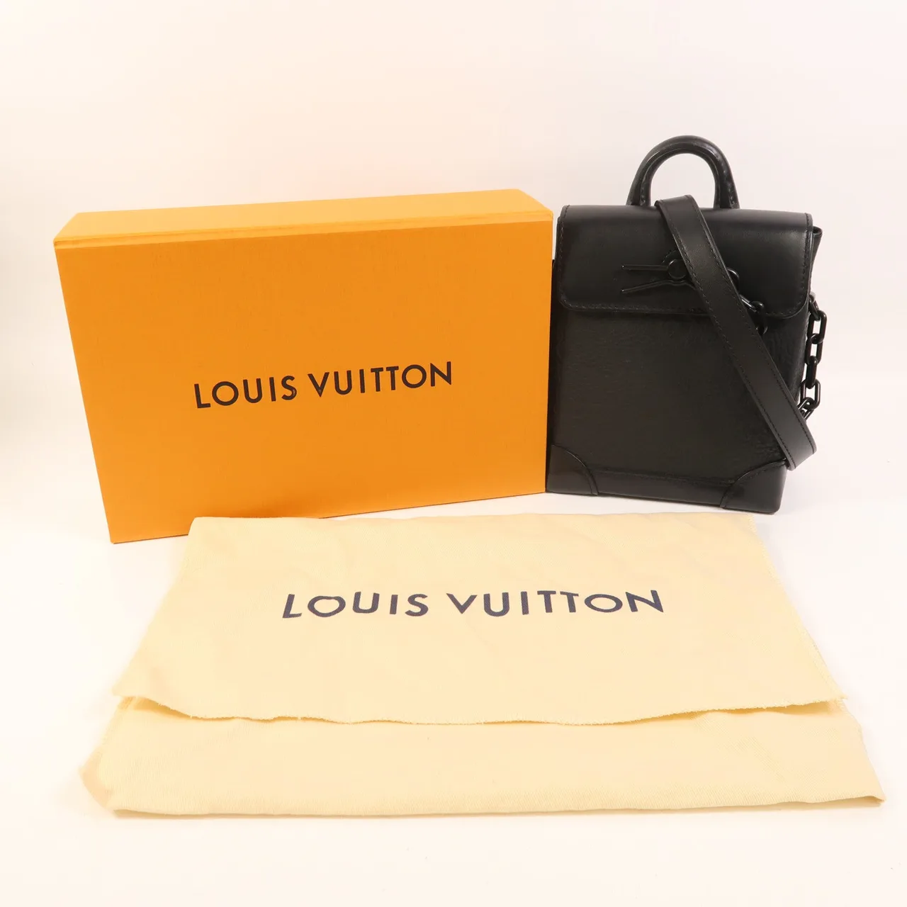 LOUIS VUITTON Steamer M82772 2-Way Bag Calfskin 黑色 / Black Calfskin Rank A - Thumbnail 8