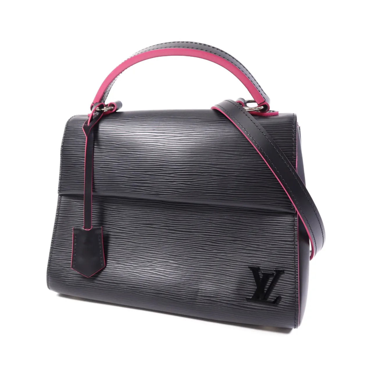 LOUIS VUITTON Cluny M54167 2-Way Bag Calfskin 黑色 / 粉色 / Black/Pink Calfskin Rank A - Thumbnail 3
