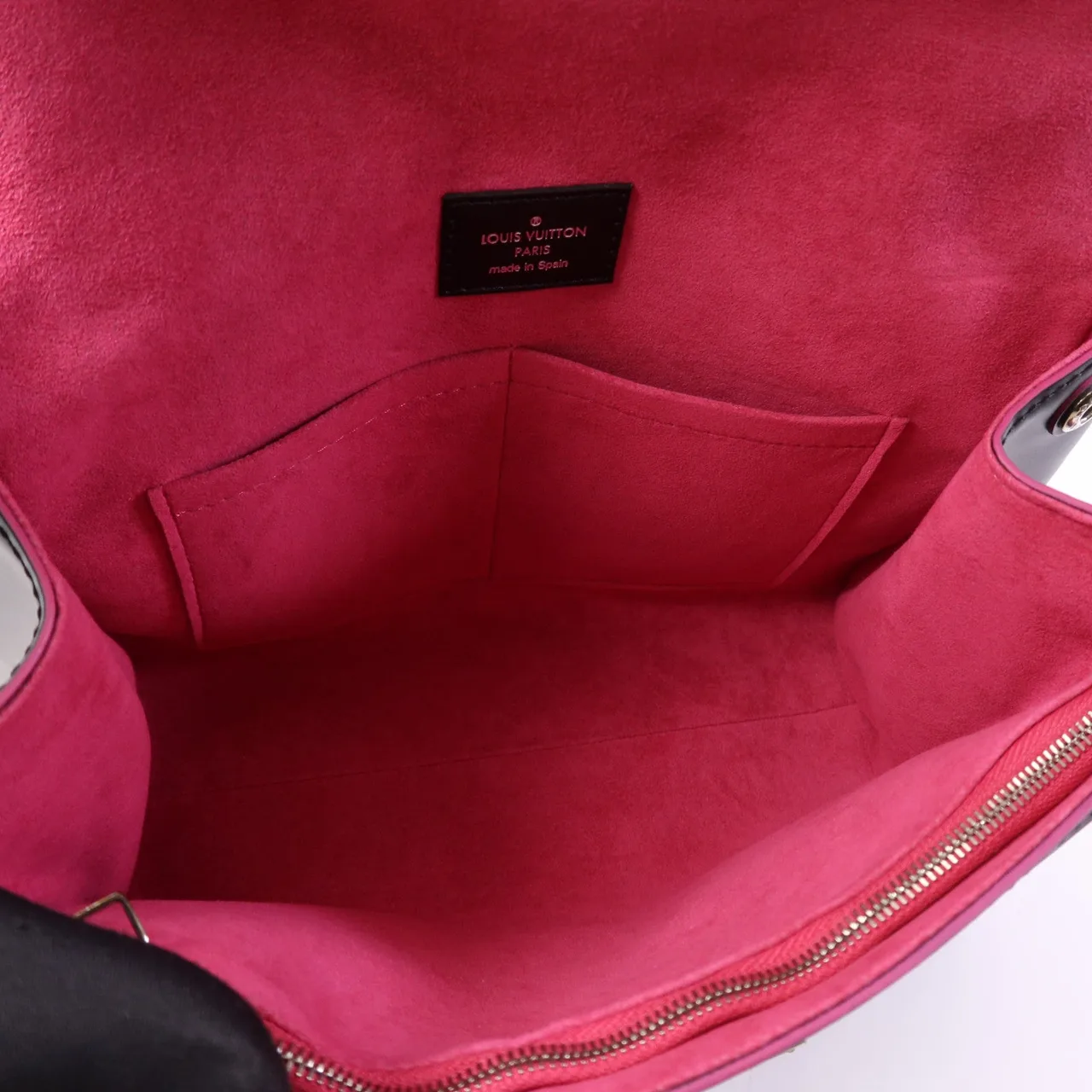 LOUIS VUITTON Cluny M54167 2-Way Bag Calfskin 黑色 / 粉色 / Black/Pink Calfskin Rank A - Thumbnail 13