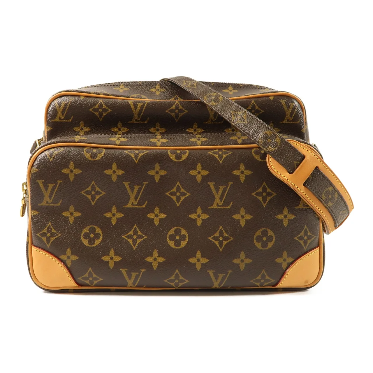 LOUIS VUITTON Nile M45244 Shoulder Bag Coated Canvas 棕色