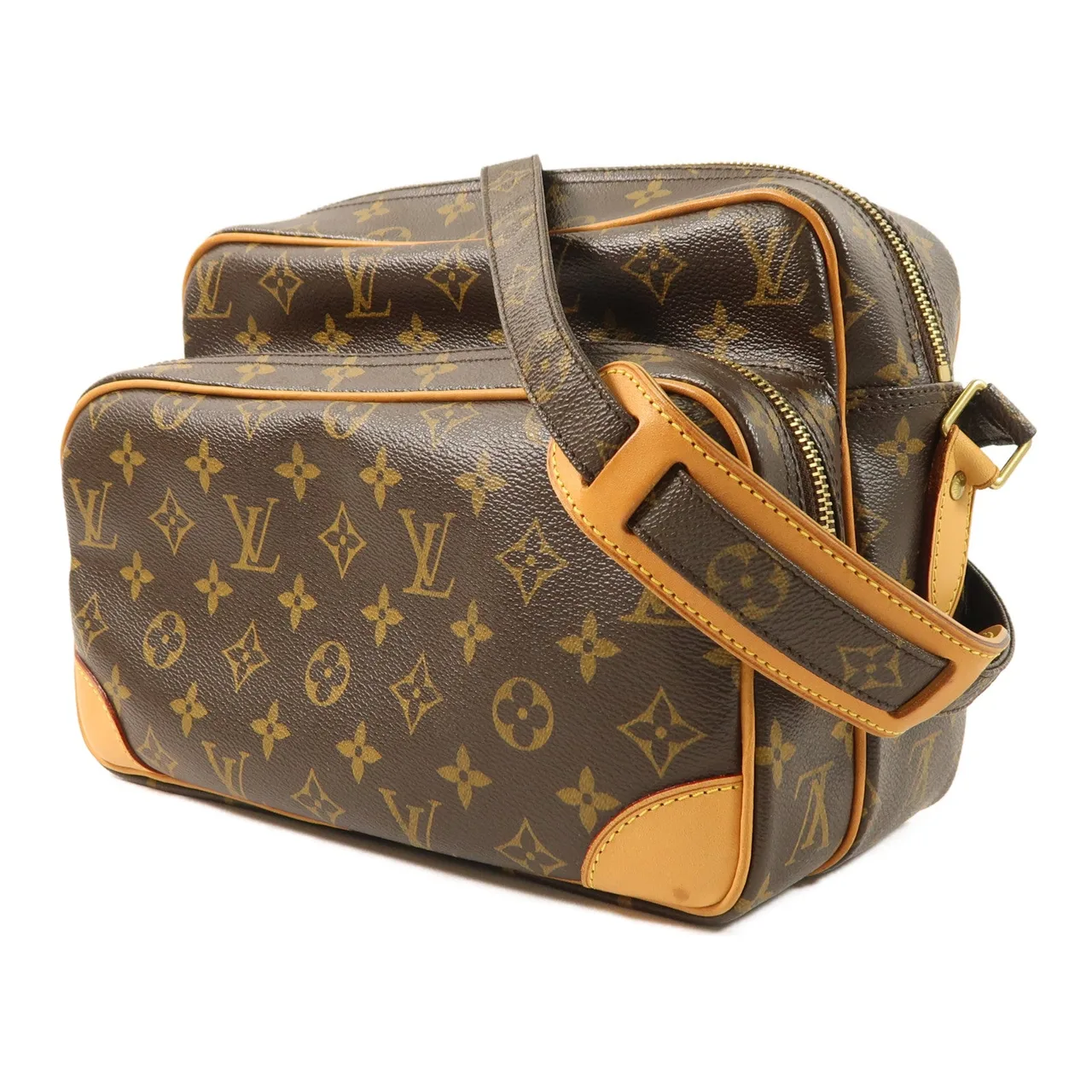 LOUIS VUITTON Nile M45244 Shoulder Bag Coated Canvas 棕色 Coated Canvas Rank A - Thumbnail 3