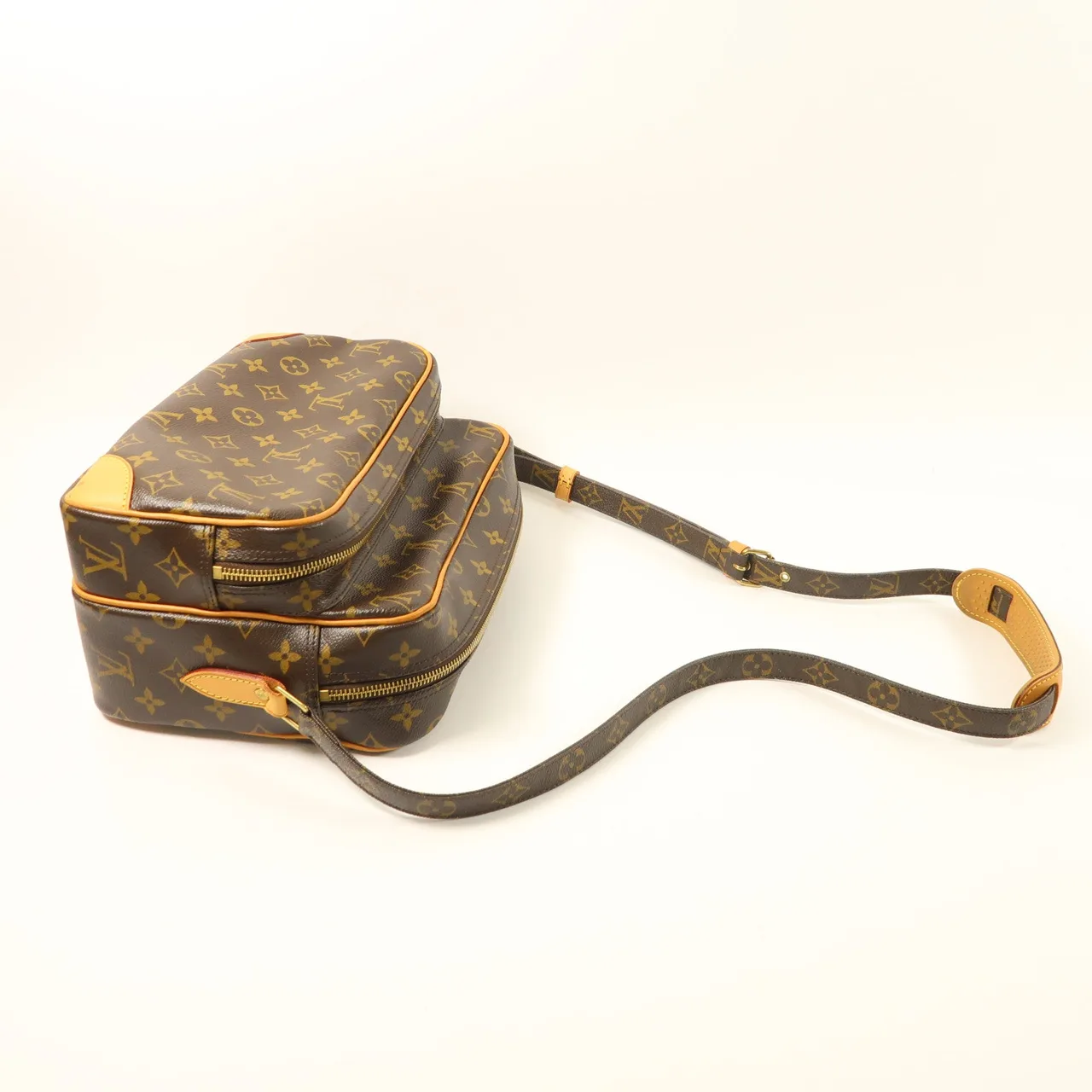 LOUIS VUITTON Nile M45244 Shoulder Bag Coated Canvas 棕色 Coated Canvas Rank A - Thumbnail 9