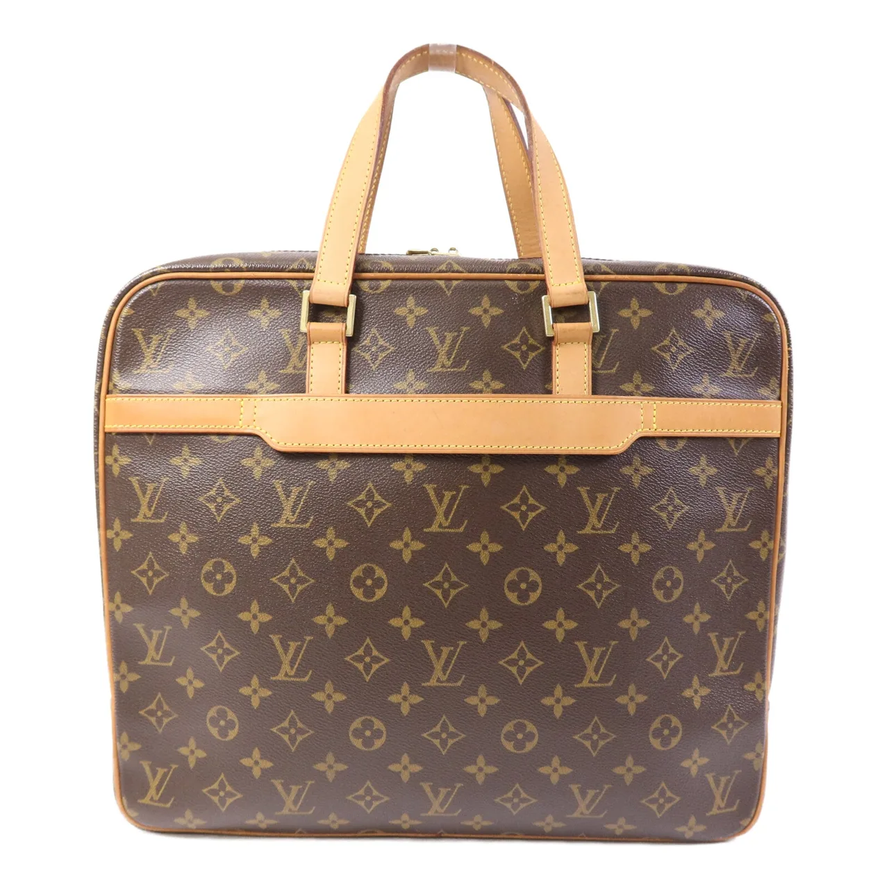 LOUIS VUITTON Porte Documents M53343 Handbag Coated Canvas 棕色 Coated Canvas Rank B - Thumbnail 2