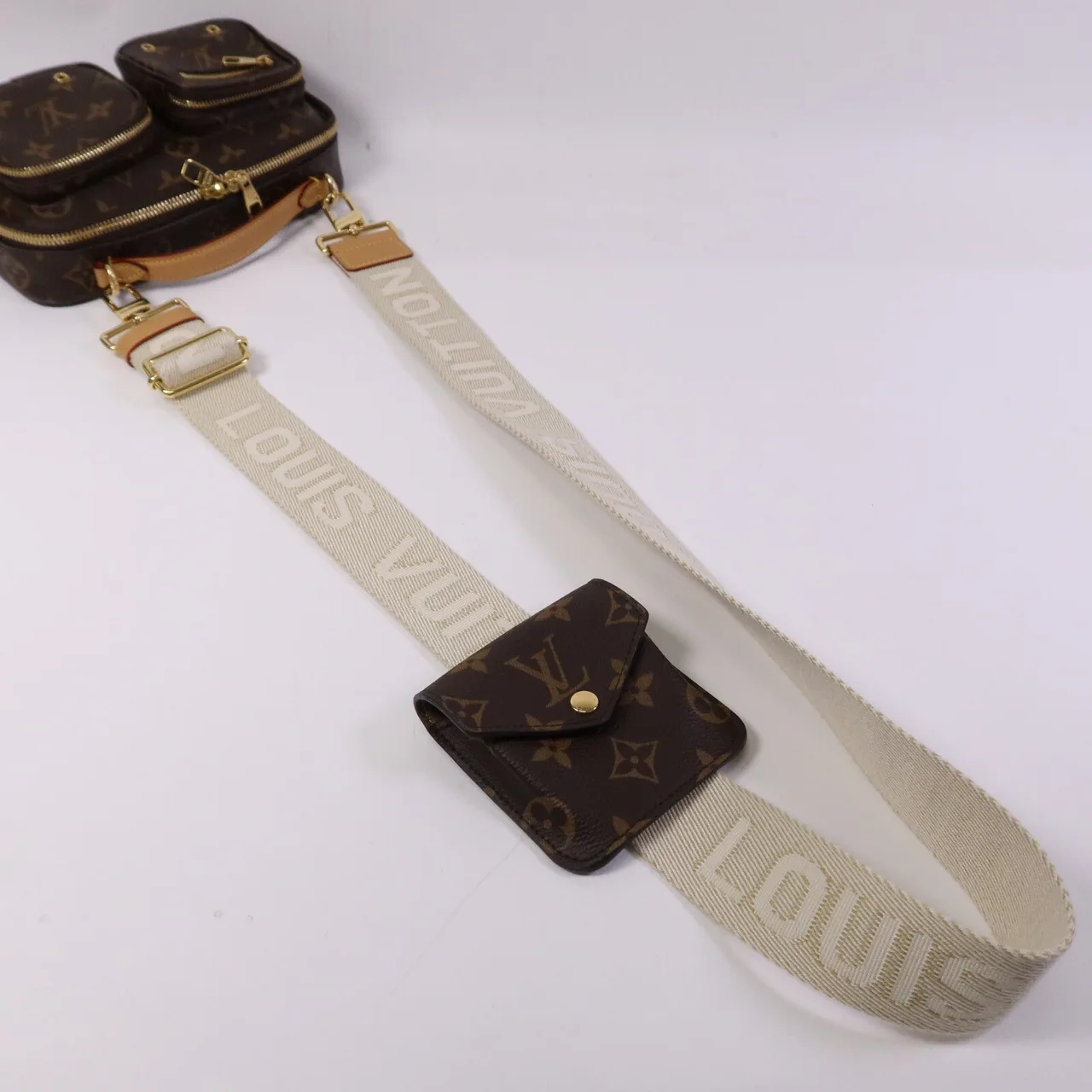 LOUIS VUITTON Utility M80446 兩用包 塗層帆布 棕色 塗層帆布 中古品A - 縮圖 8