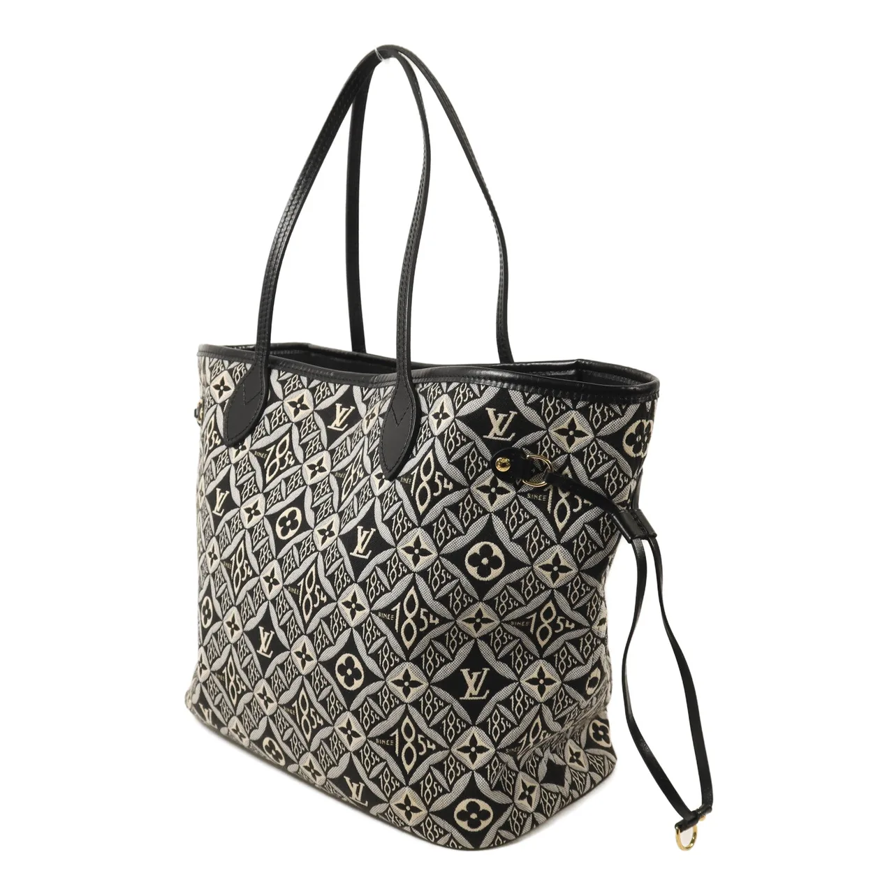 LOUIS VUITTON Neverfull M57230 Tote Bag Canvas 黑色 / 白色 / Black Canvas Rank A - Thumbnail 3