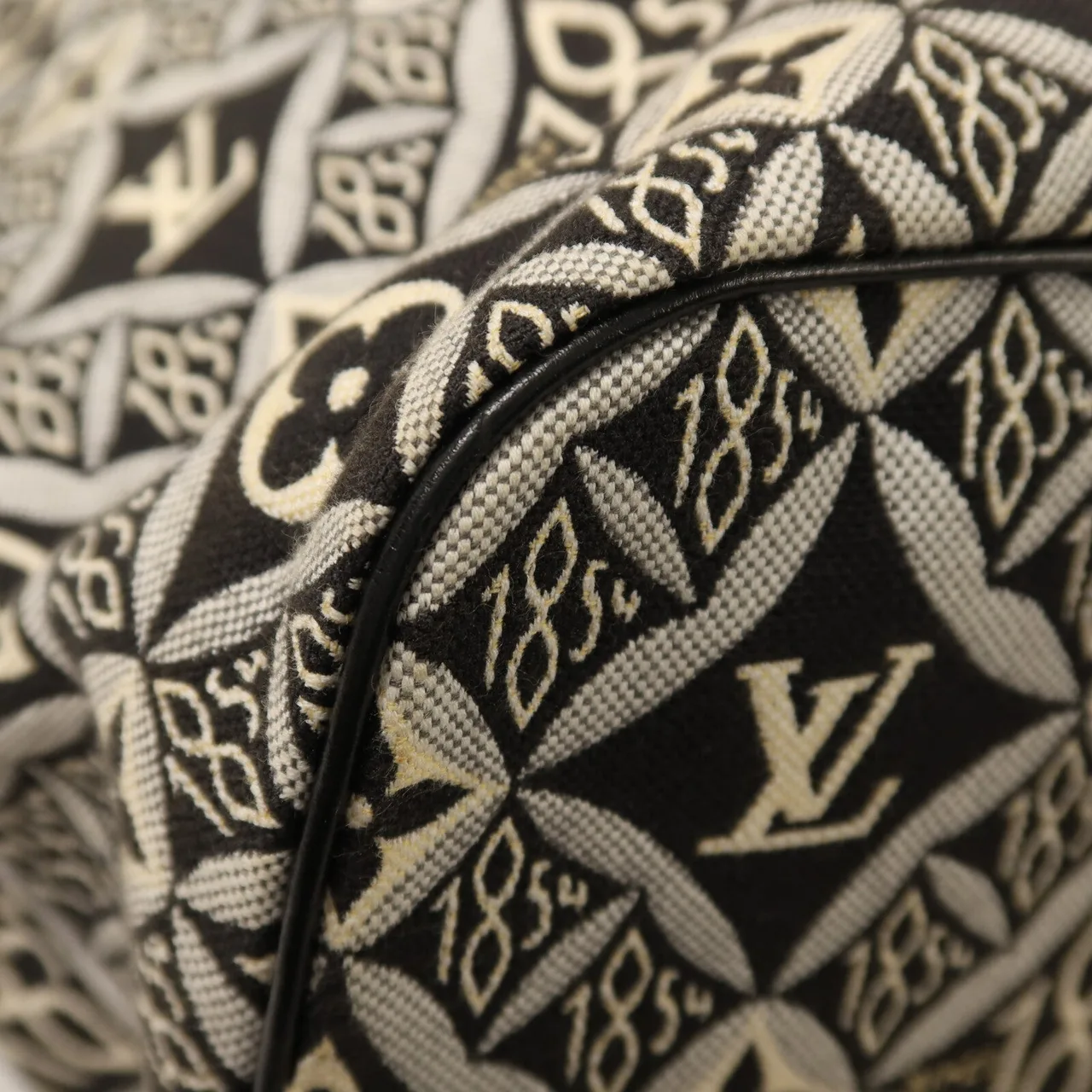 LOUIS VUITTON Neverfull M57230 Tote Bag Canvas 黑色 / 白色 / Black Canvas Rank A - Thumbnail 11