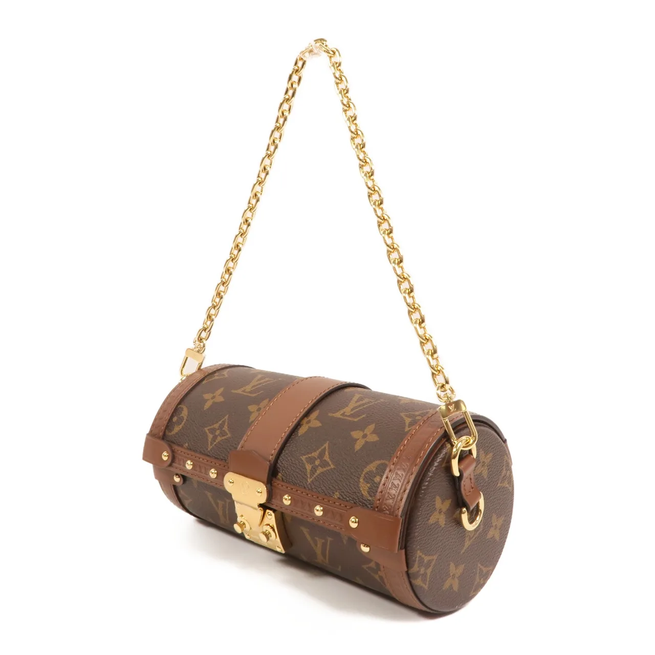 LOUIS VUITTON Papillon M57835 兩用包 塗層帆布 棕色 / Brown 塗層帆布 中古品A - 縮圖 3