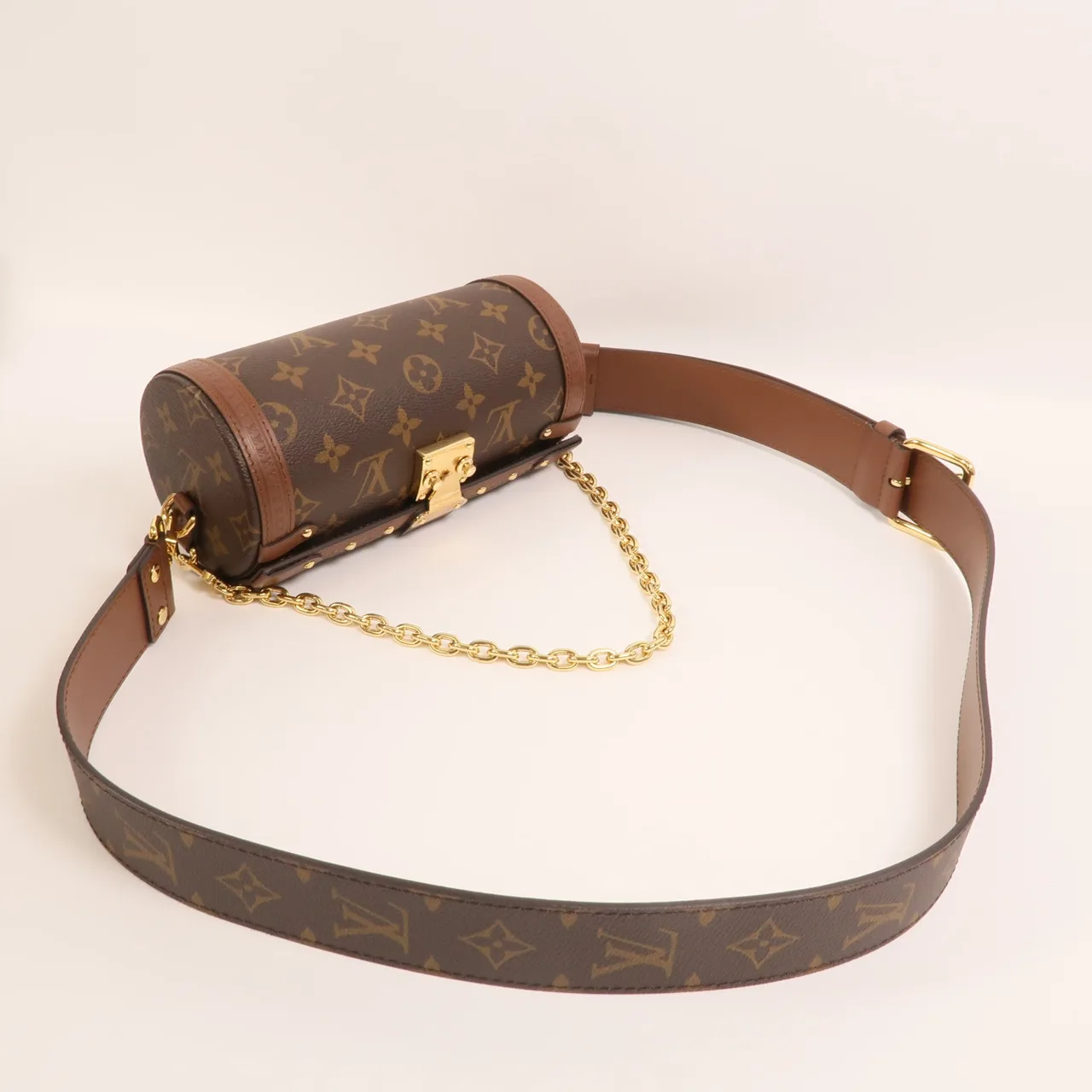 LOUIS VUITTON Papillon M57835 兩用包 塗層帆布 棕色 / Brown 塗層帆布 中古品A - 縮圖 7