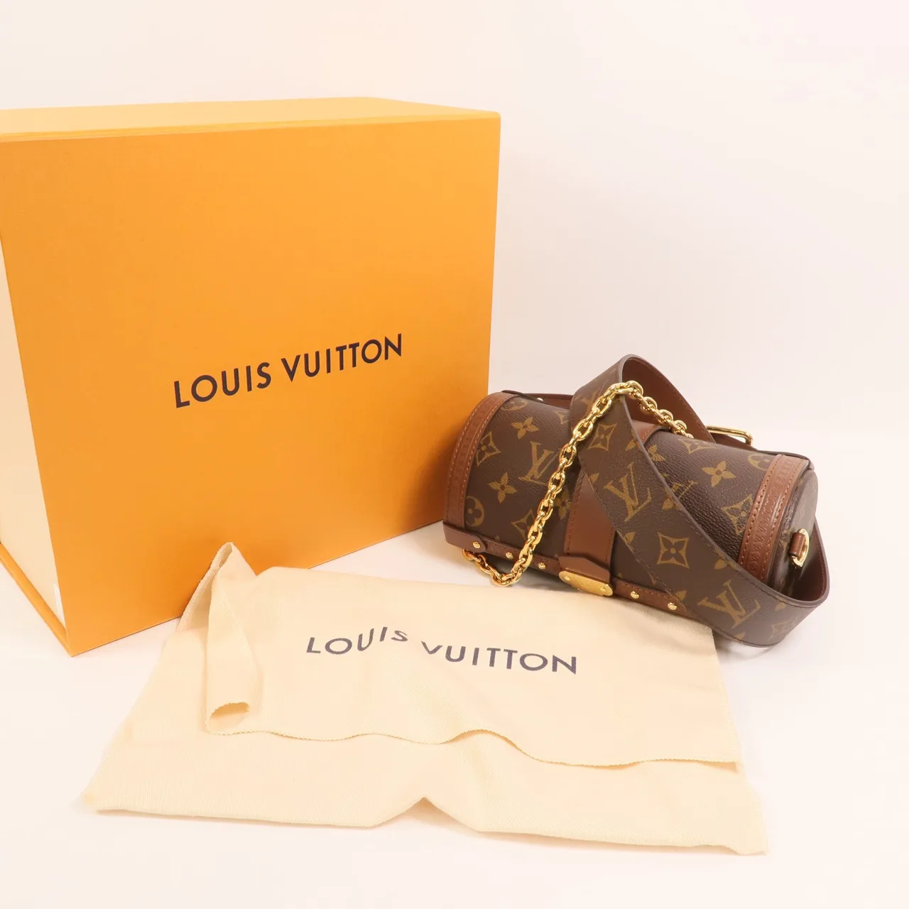 LOUIS VUITTON Papillon M57835 兩用包 塗層帆布 棕色 / Brown 塗層帆布 中古品A - 縮圖 8