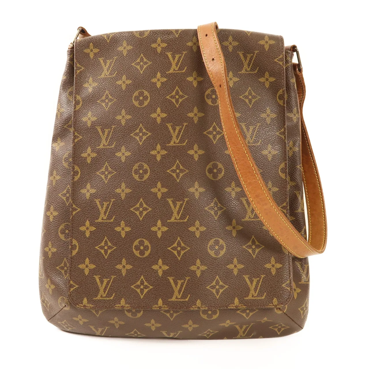 LOUIS VUITTON Musette M51256 肩背包 塗層帆布 棕色 / Brown