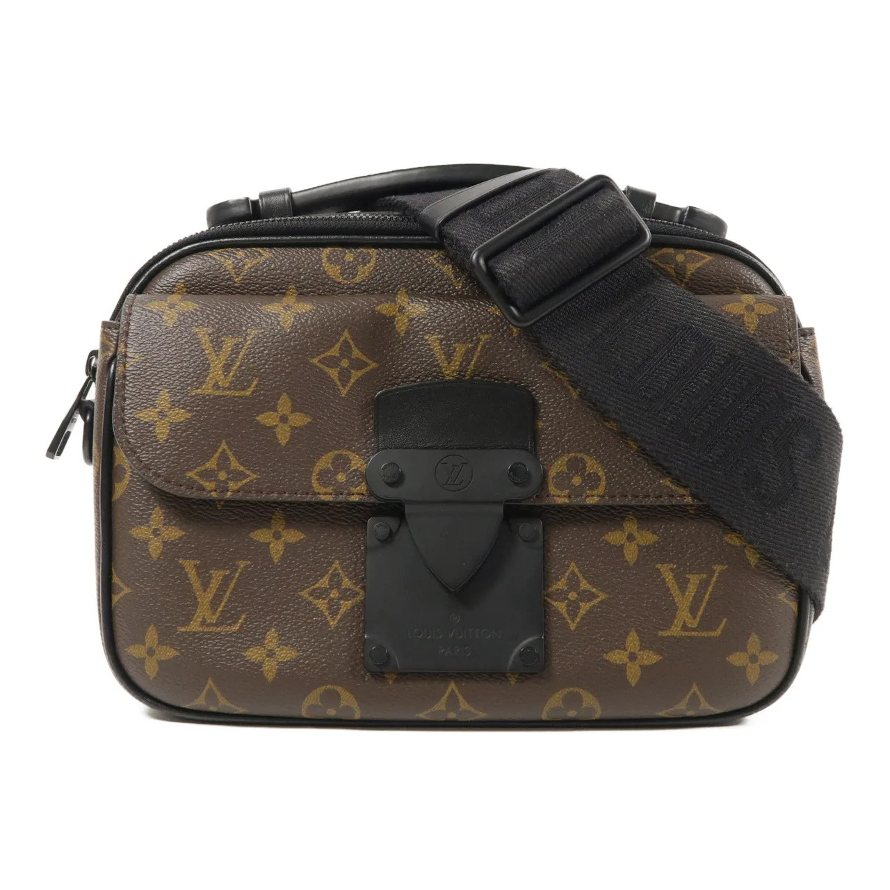 LOUIS VUITTON Lock Me M45806 兩用包 塗層帆布 棕色 / Brown