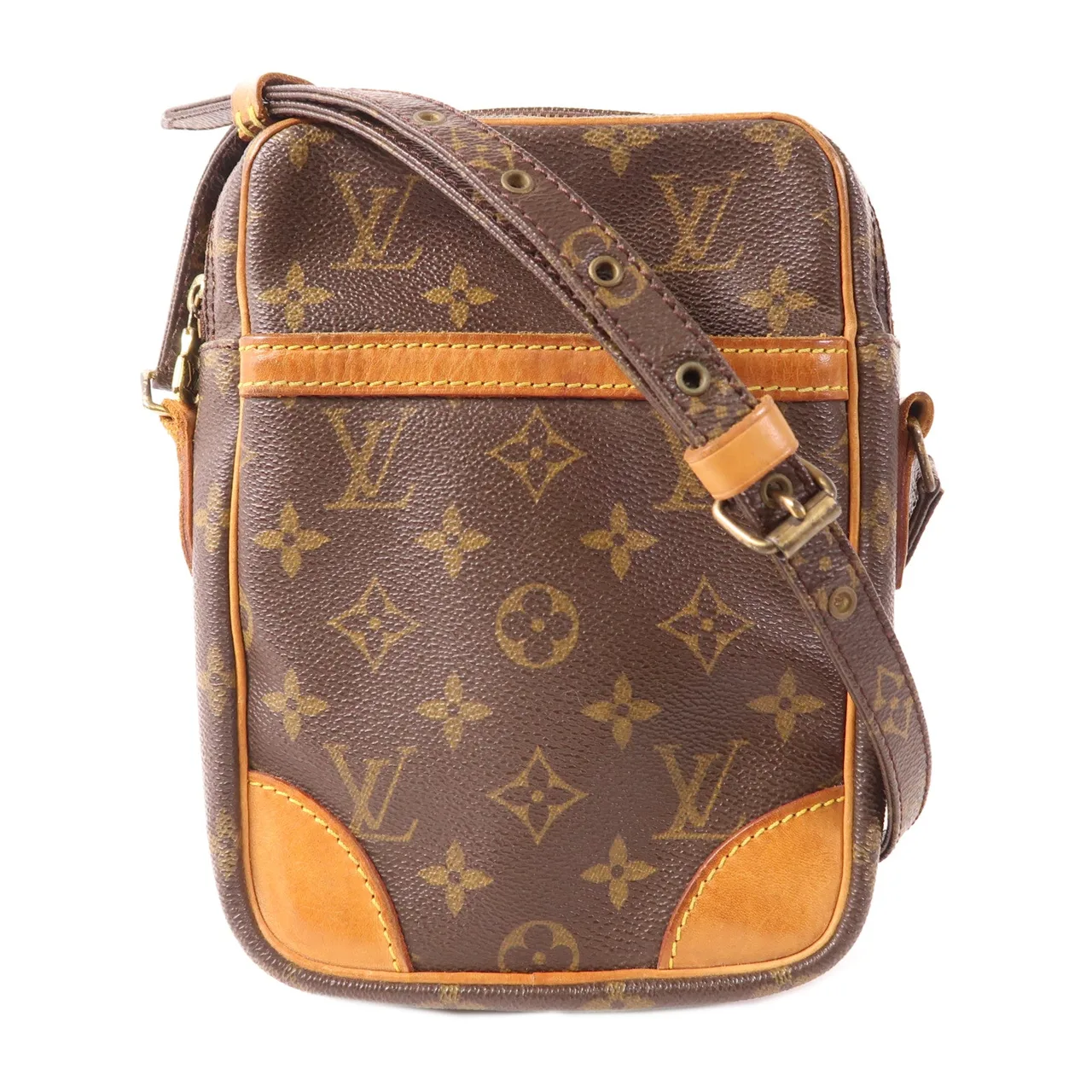 LOUIS VUITTON Danube M45266 肩背包 塗層帆布 棕色