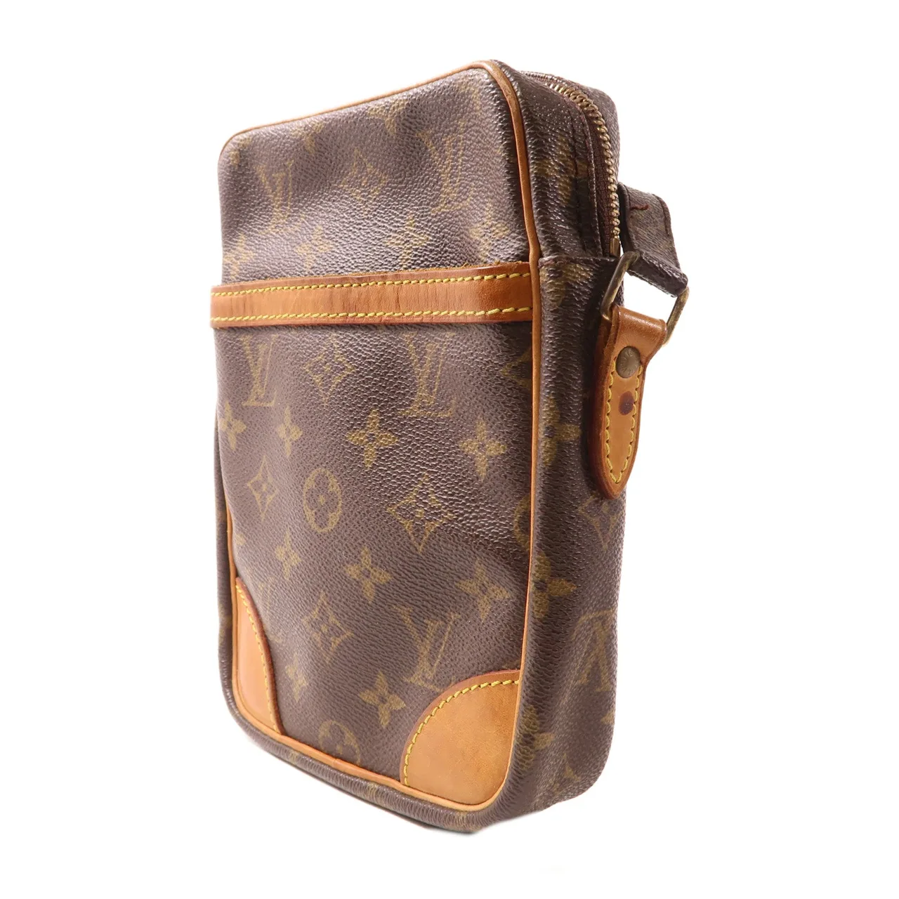 LOUIS VUITTON Danube M45266 肩背包 塗層帆布 棕色 塗層帆布 中古品C - 縮圖 3