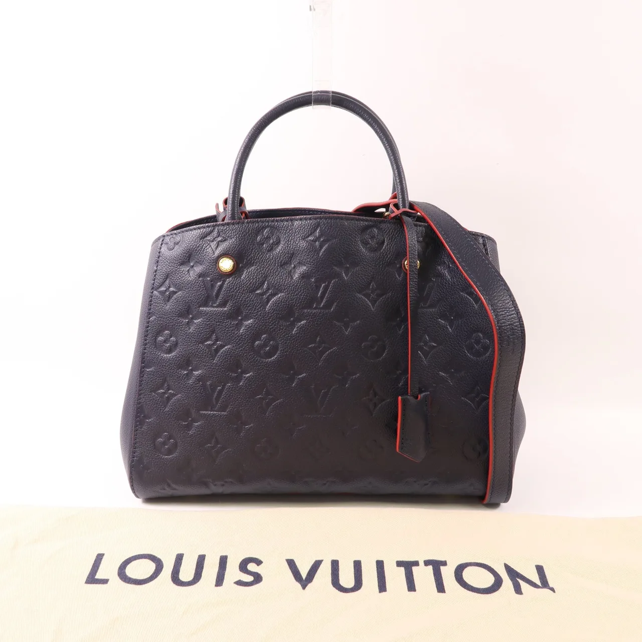 LOUIS VUITTON Montaigne M42746 兩用包 牛皮 海軍藍 / Blue 牛皮 中古品A - 縮圖 19