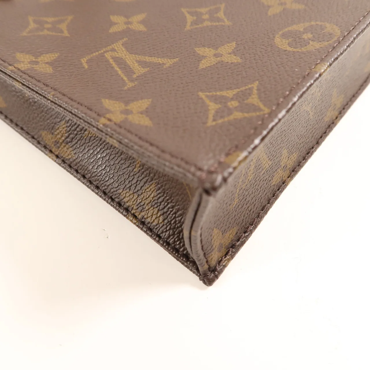 LOUIS VUITTON Petit Sac Plat M81295 兩用包 塗層帆布 棕色 塗層帆布 中古品B - 縮圖 11