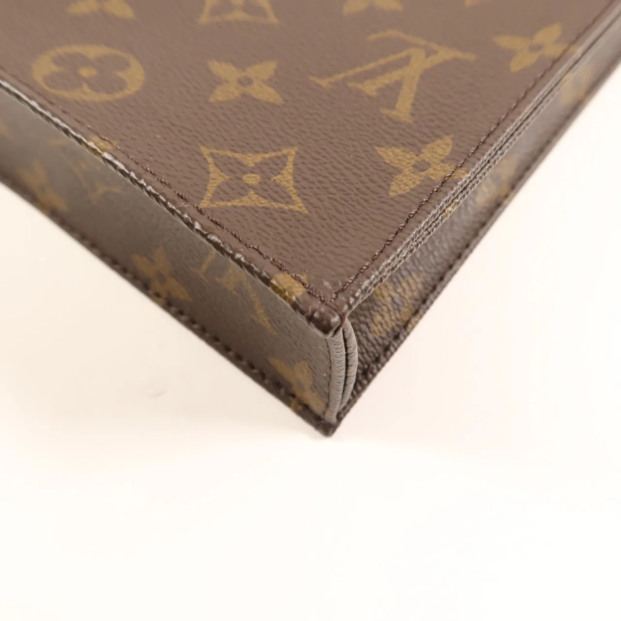 LOUIS VUITTON Petit Sac Plat M81295 兩用包 塗層帆布 棕色 塗層帆布 中古品B - 縮圖 12
