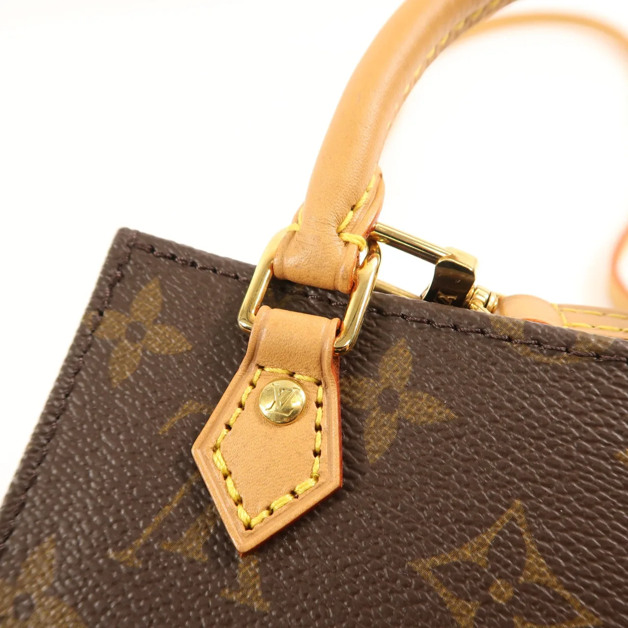 LOUIS VUITTON Petit Sac Plat M81295 兩用包 塗層帆布 棕色 塗層帆布 中古品B - 縮圖 13