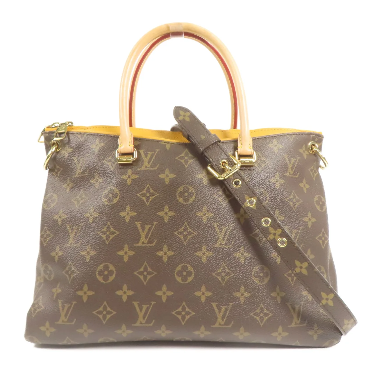 LOUIS VUITTON Pallas M40906 2-Way Bag Coated Canvas 棕色 / Brown