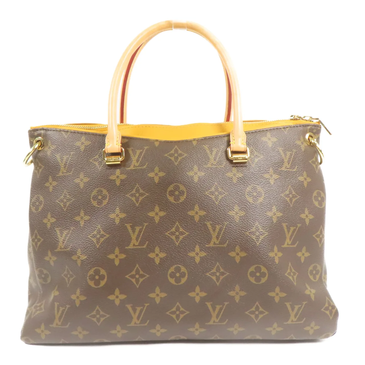 LOUIS VUITTON Pallas M40906 兩用包 塗層帆布 棕色 / Brown 塗層帆布 中古品A - 縮圖 2