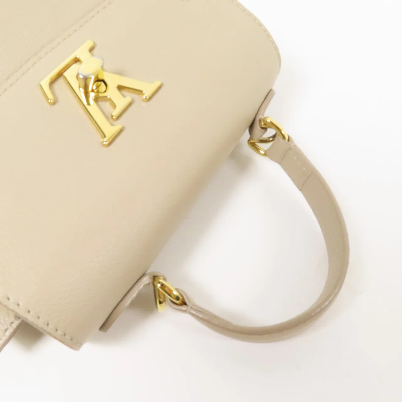 LOUIS VUITTON Lock Me M21052 兩用包 牛皮 米色 / Gery 牛皮 中古品B - 縮圖 9