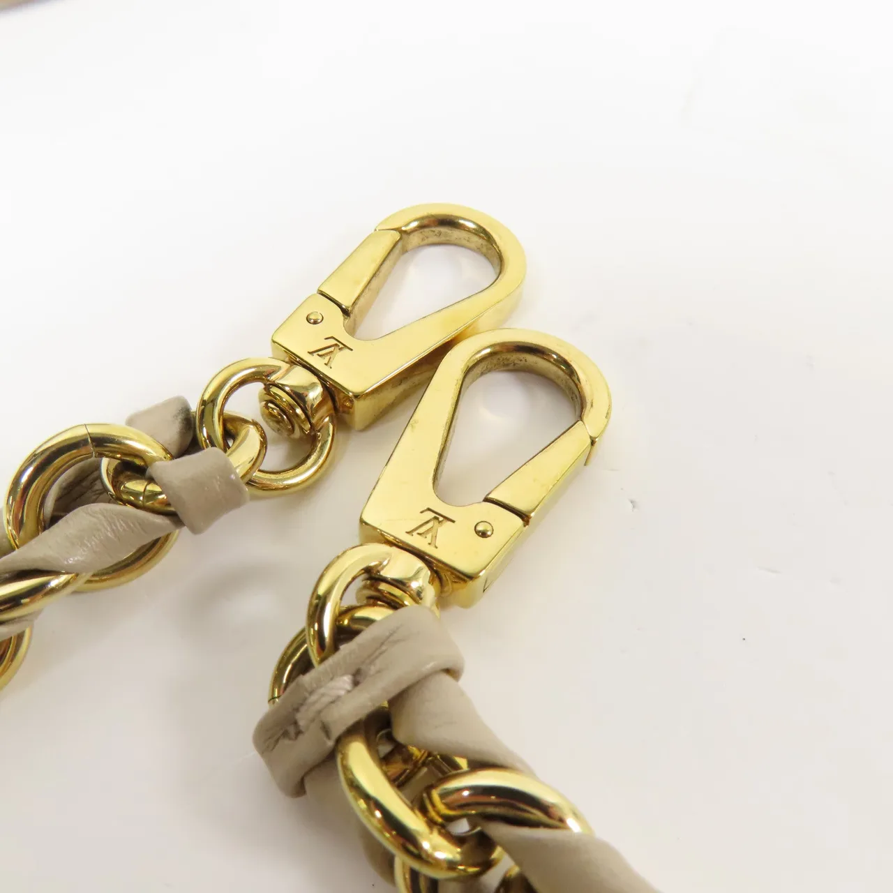 LOUIS VUITTON Lock Me M21052 兩用包 牛皮 米色 / Gery 牛皮 中古品B - 縮圖 11