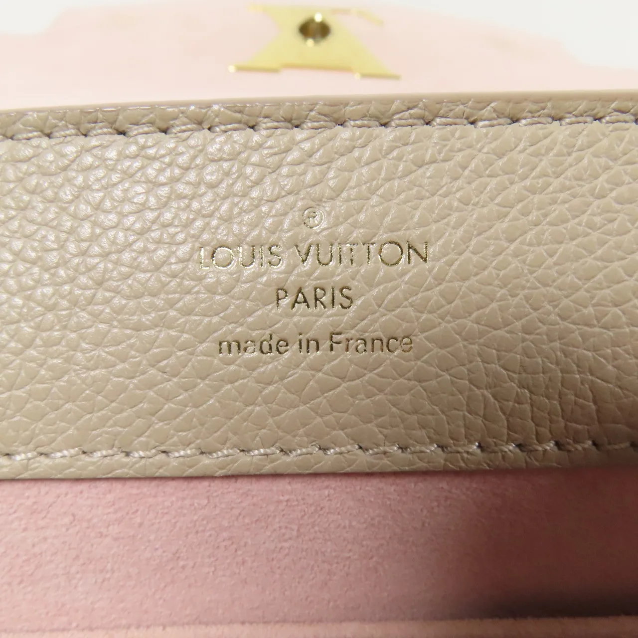 LOUIS VUITTON Lock Me M21052 兩用包 牛皮 米色 / Gery 牛皮 中古品B - 縮圖 16