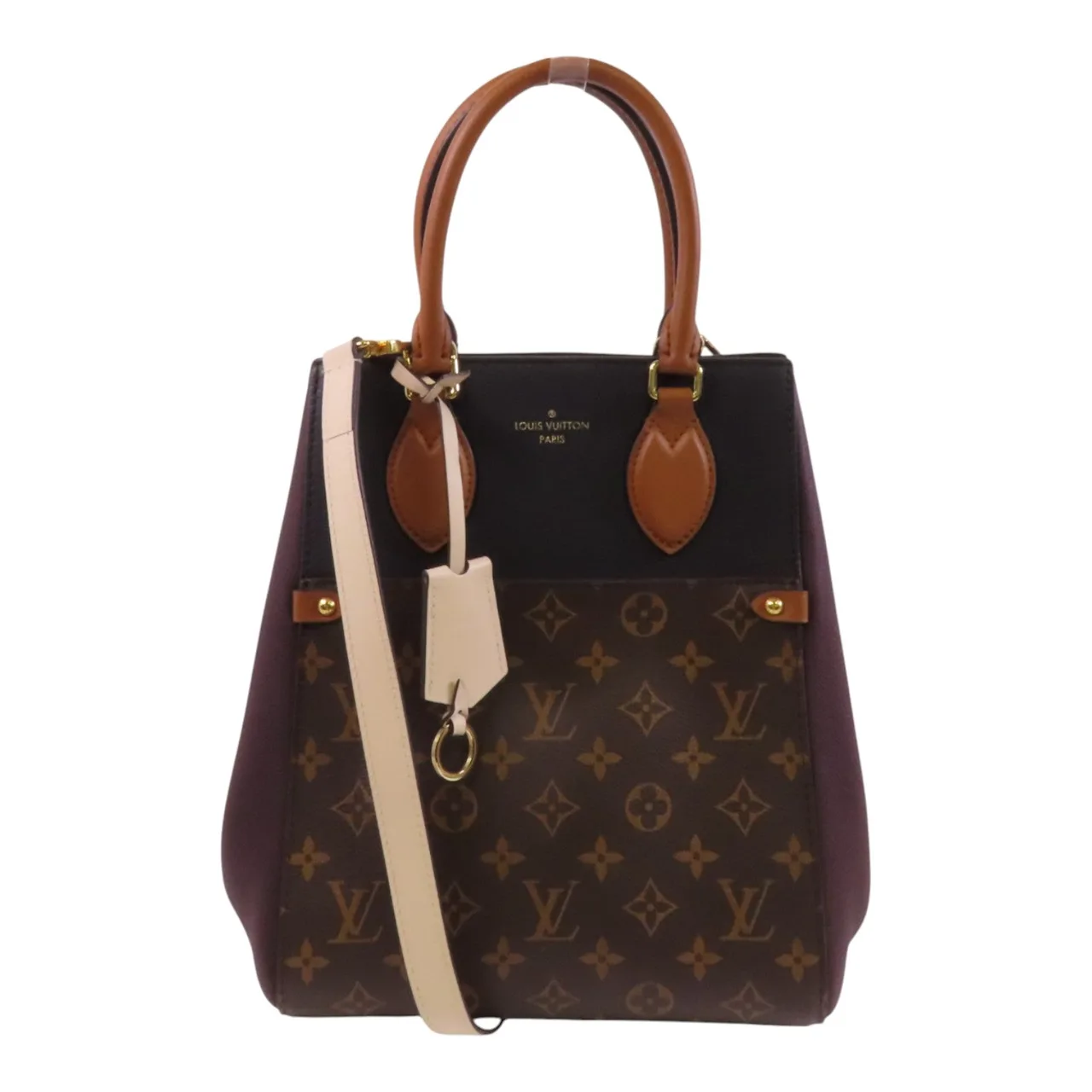 LOUIS VUITTON M45409 兩用包 塗層帆布 棕色 / 紫色