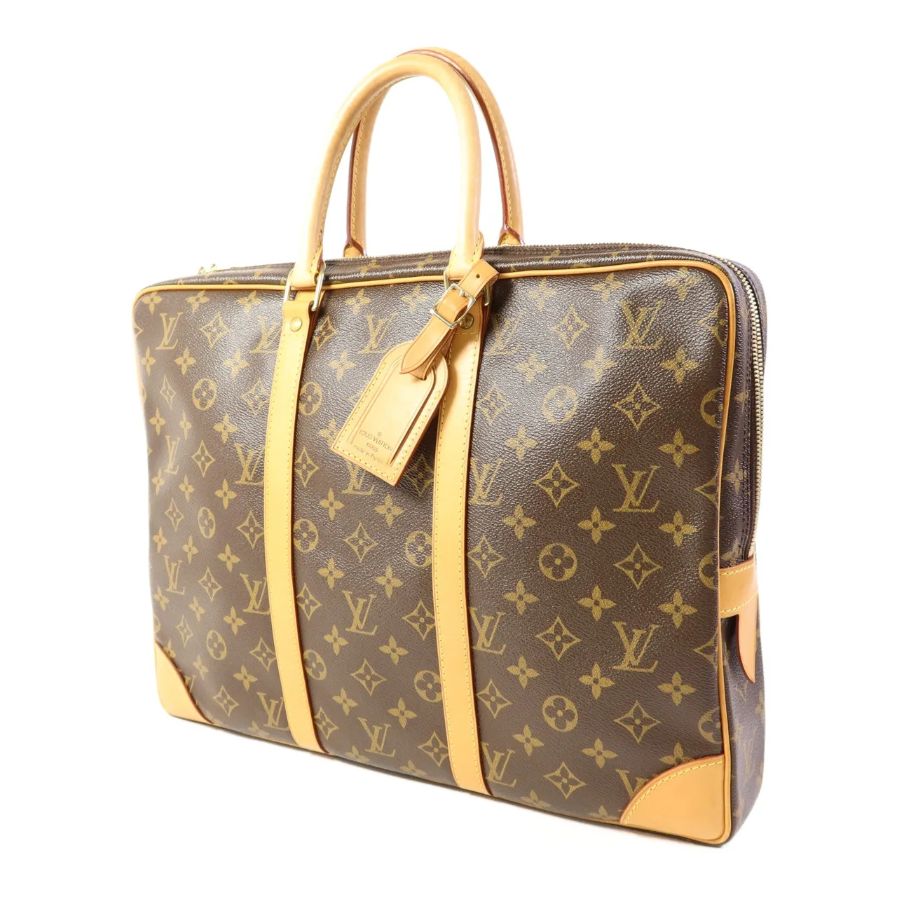 LOUIS VUITTON Porte Documents M40226 手提包 塗層帆布 棕色 / Brown 塗層帆布 中古品B - 縮圖 3