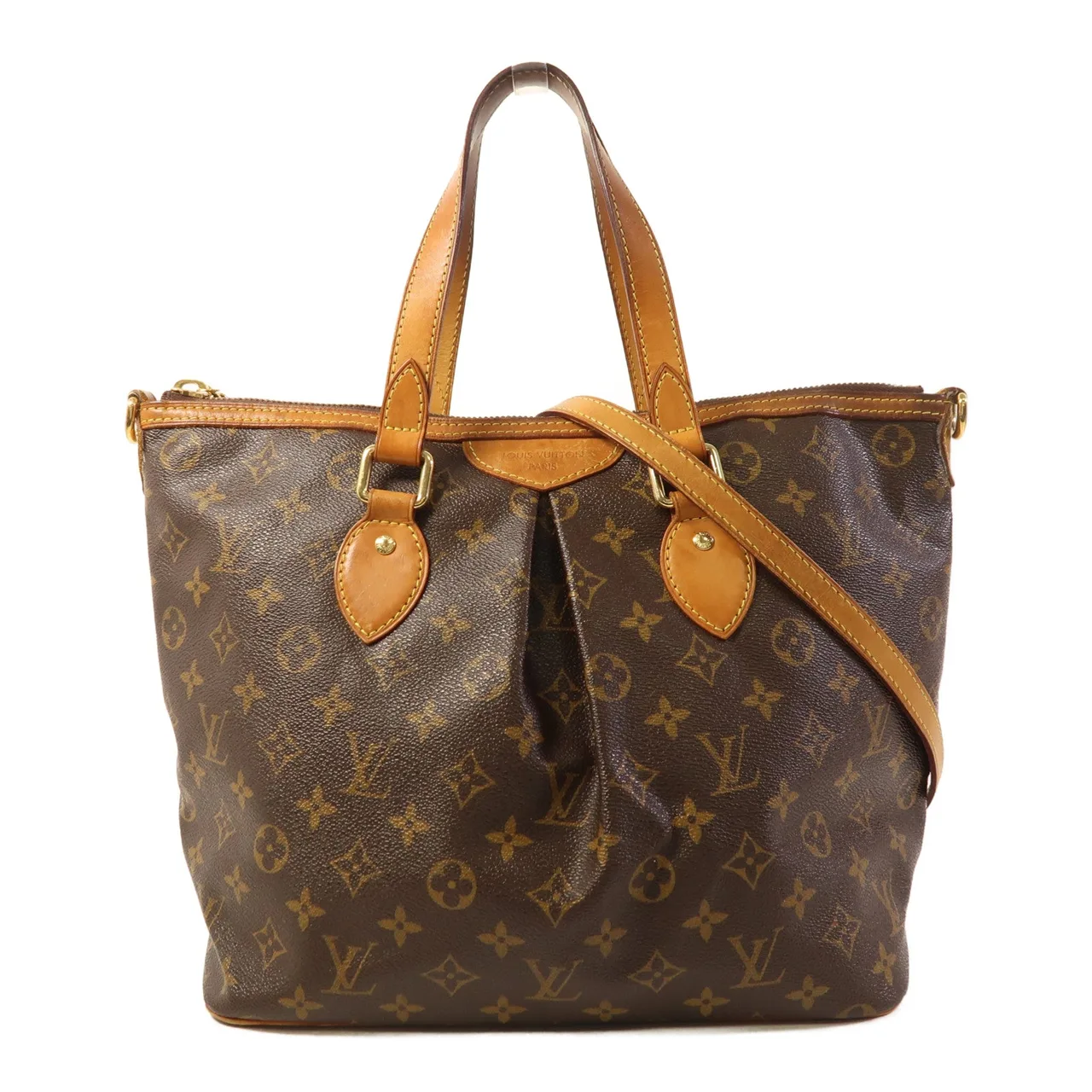LOUIS VUITTON Palermo M40145 2-Way Bag Coated Canvas 棕色