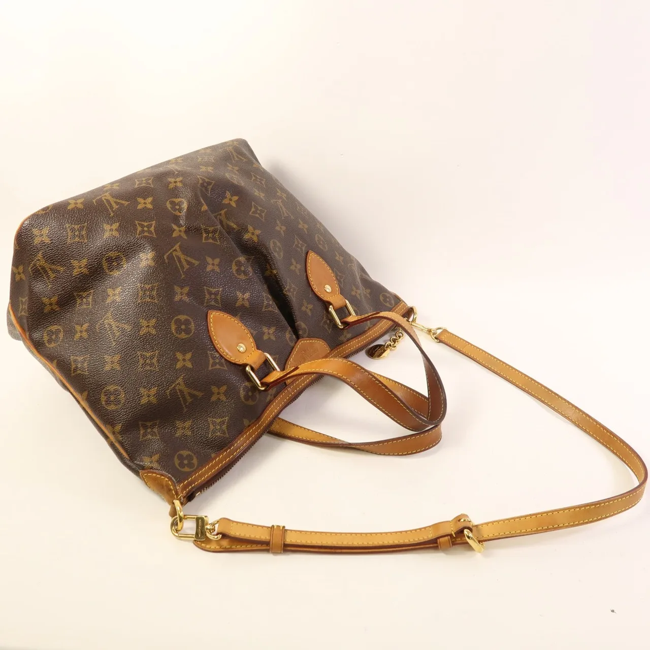 LOUIS VUITTON Palermo M40145 兩用包 塗層帆布 棕色 塗層帆布 中古品B - 縮圖 8