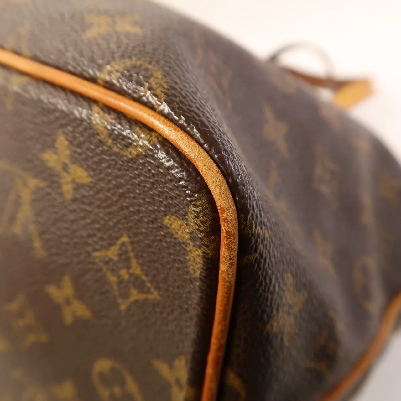 LOUIS VUITTON Palermo M40145 兩用包 塗層帆布 棕色 塗層帆布 中古品B - 縮圖 11