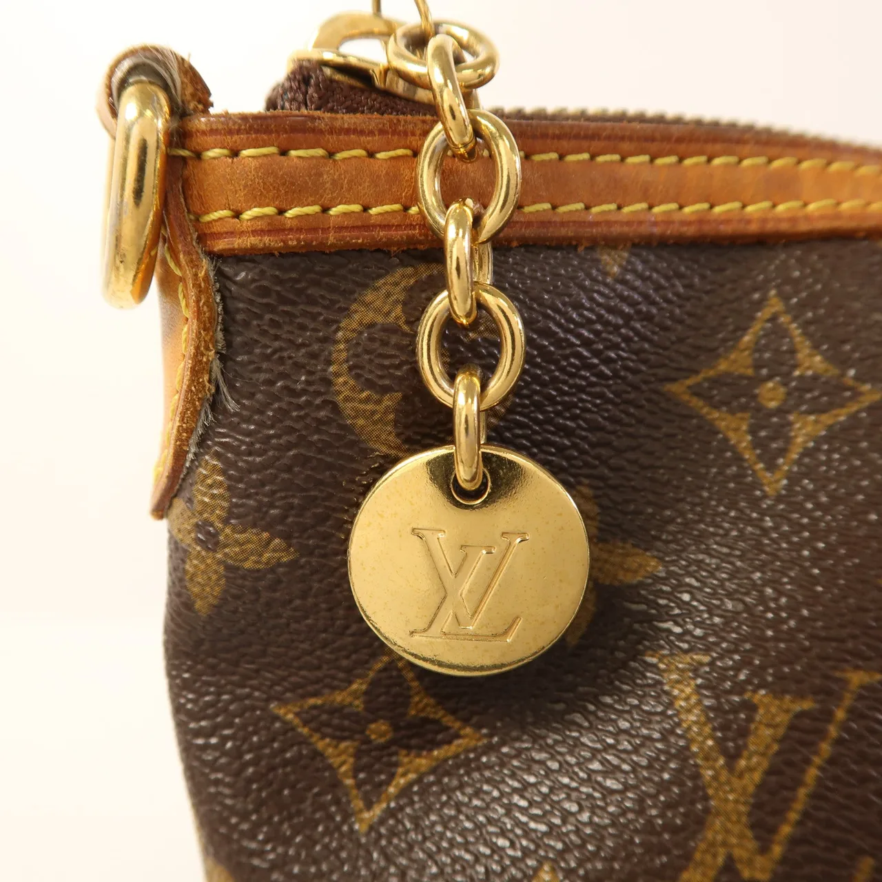 LOUIS VUITTON Palermo M40145 兩用包 塗層帆布 棕色 塗層帆布 中古品B - 縮圖 13