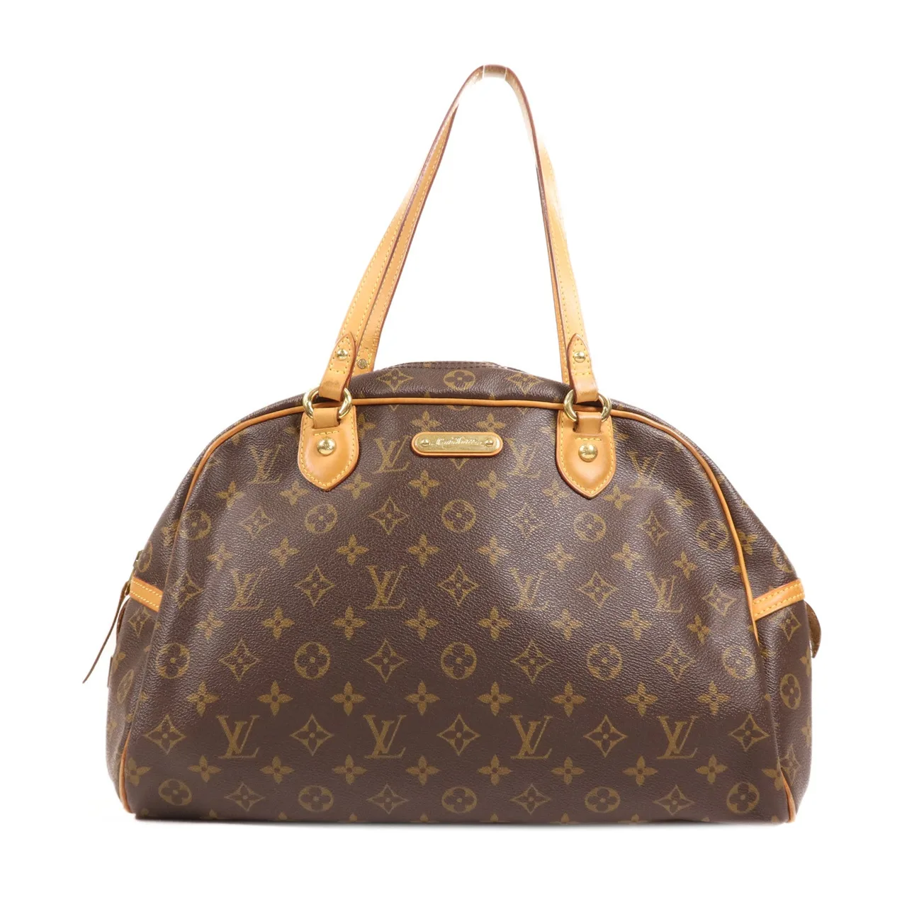 LOUIS VUITTON Montorgueil M95566 肩背包 塗層帆布 棕色