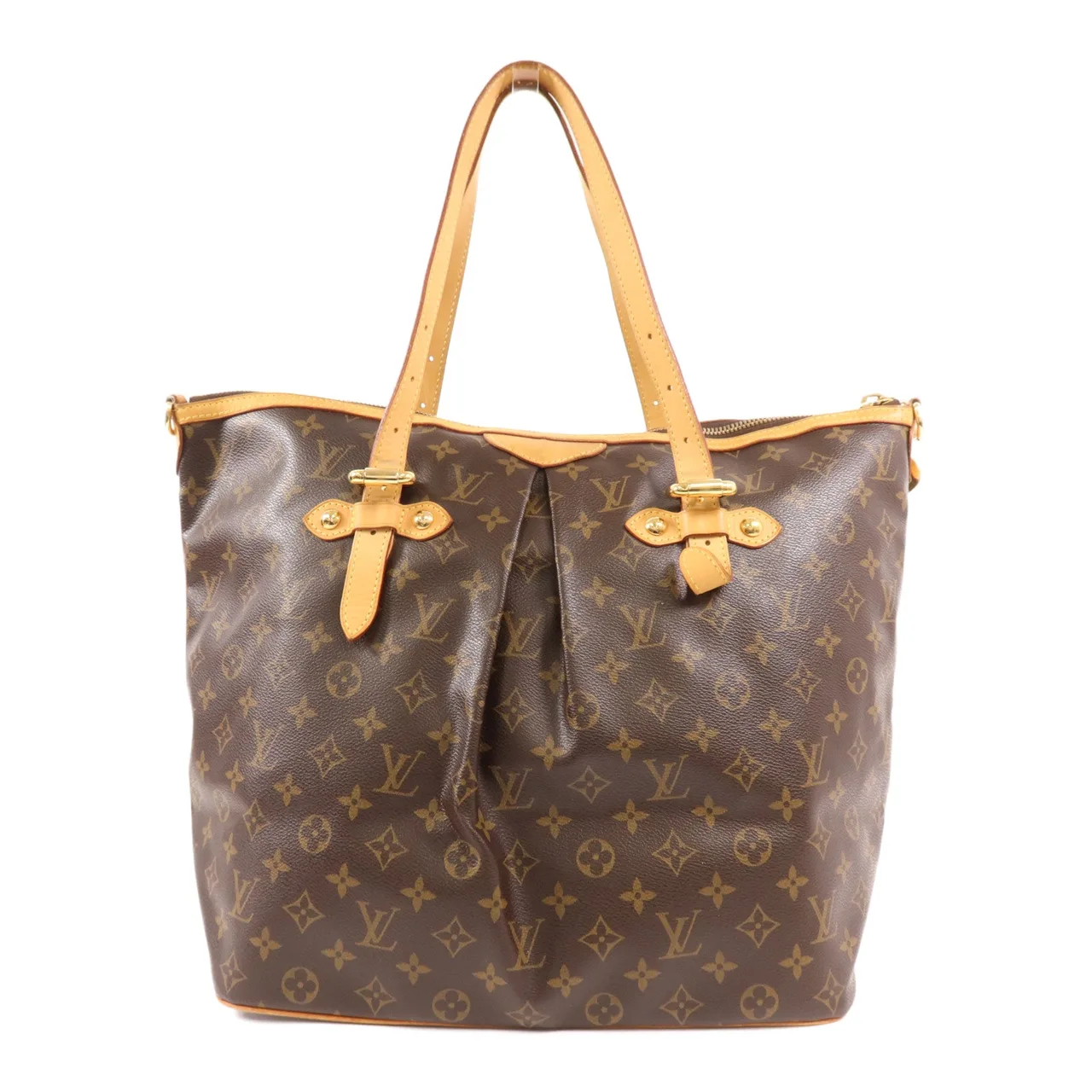 LOUIS VUITTON Palermo M40146 2-Way Bag Coated Canvas 棕色 Coated Canvas Rank B - Thumbnail 2