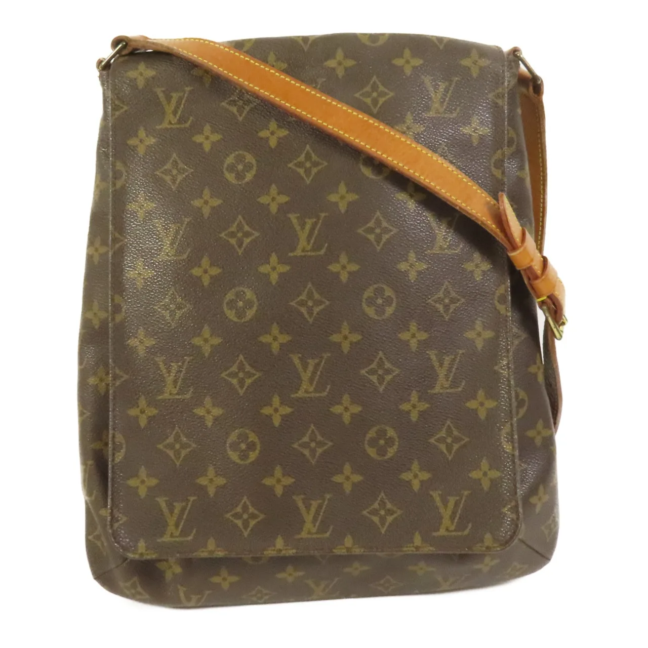 LOUIS VUITTON Musette M51256 肩背包 塗層帆布 棕色 / Brown